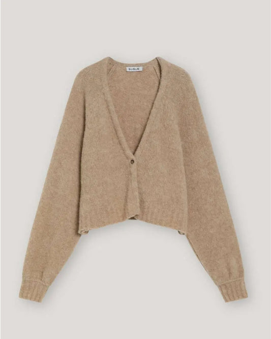 SoSUE Antonia Short Cardigan Toffee