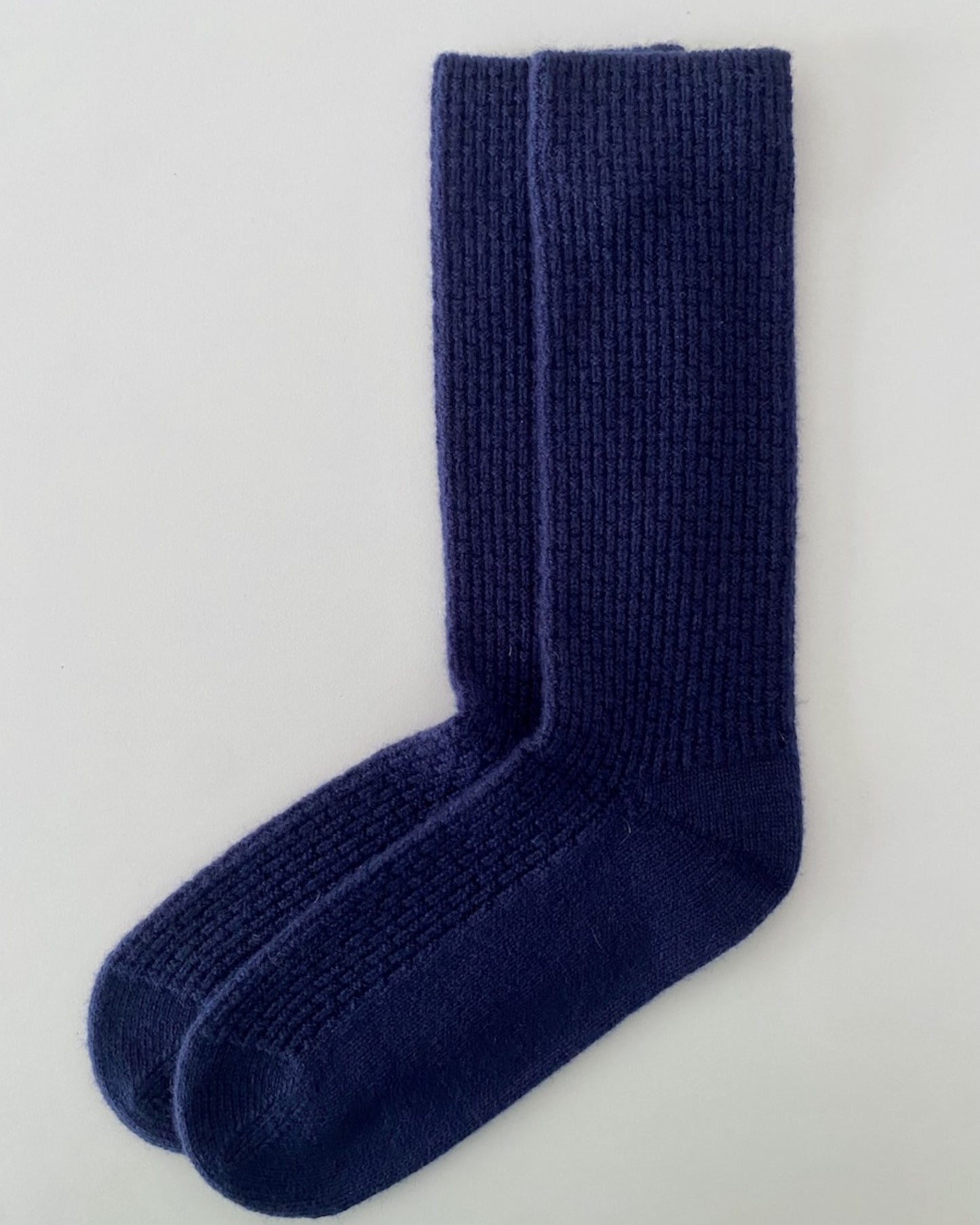 another brand Cashmere Socken blau